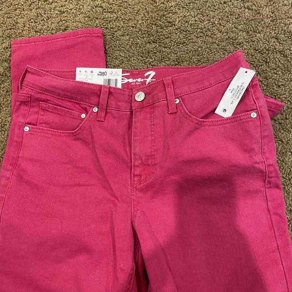 Seven7 Women's Pink Jeans - Picture 1 of 3